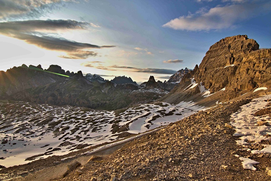 Dolomity, směr Rif.Locatelli